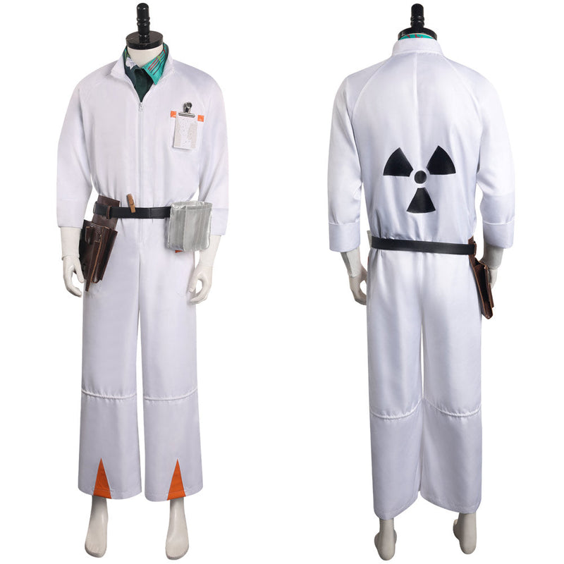 Back to the Future Doc Brown Men Jumpsuit Outfits Halloween Carnival Suit Cosplay Costume