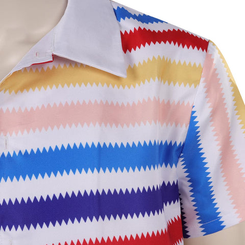 2023 BarB Pink Style 1964 Ken Rainbow Striped Shirt Outfits Halloween Carnival Cosplay Costume BarBStyle