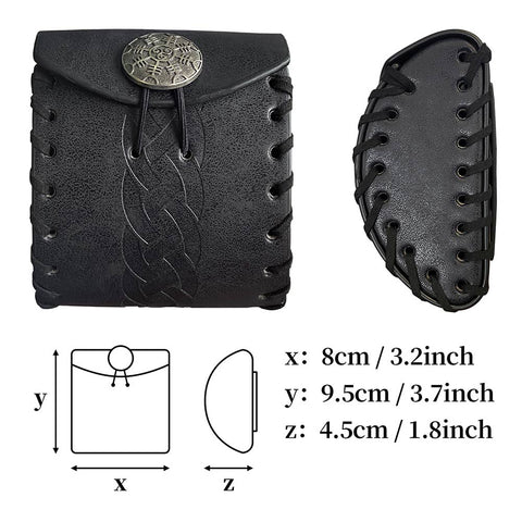 3D Print Mini Bag Shoulder Bag Rucksack for Men Women Medieval Viking style Bag retro COSPLAY props