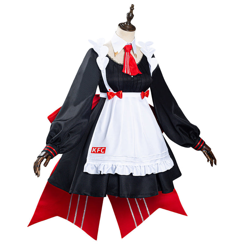 VeeGet Anime Genshin Impact x KFC Noelle Maid Dress Suit Cosplay Costume