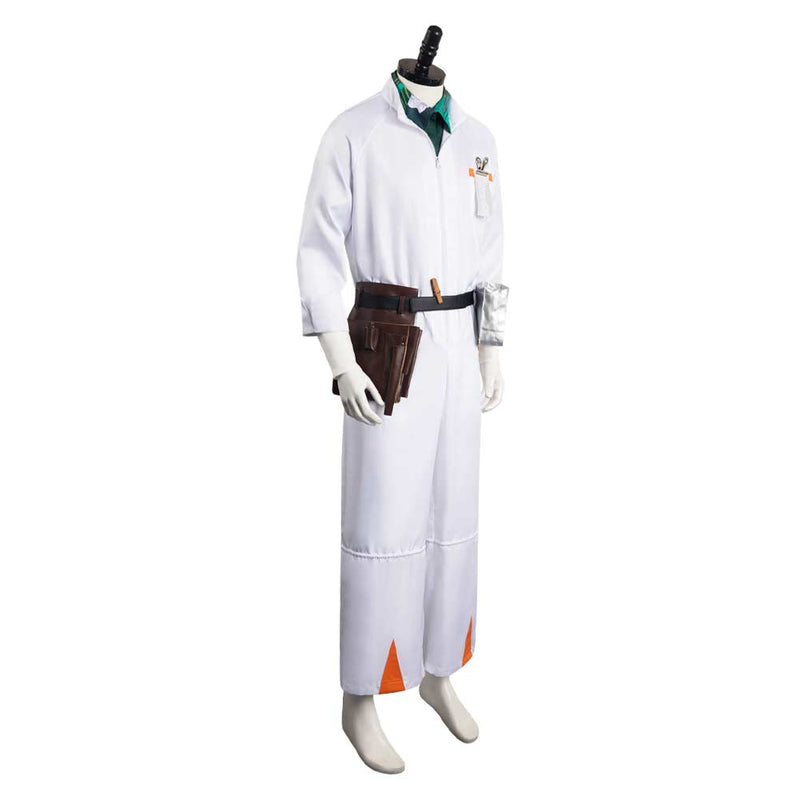 Back to the Future Doc Brown Men Jumpsuit Outfits Halloween Carnival Suit Cosplay Costume