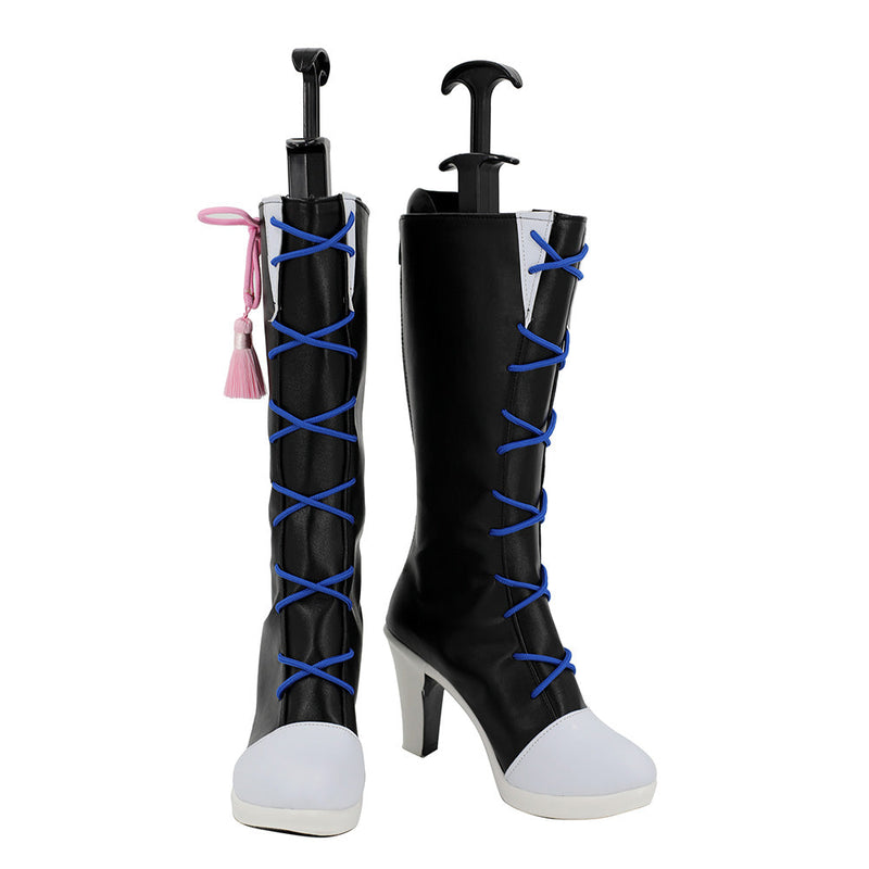 VeeGet Genshin Impact Kamisato Ayaka Cosplay Shoes Boots Halloween Costumes Accessory Custom Made