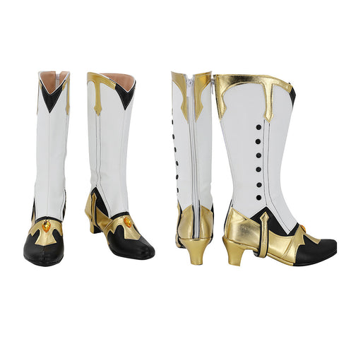 VeeGet Genshin Impact Xingqiu Cosplay Shoes Boots Halloween Costumes Accessory Custom Made