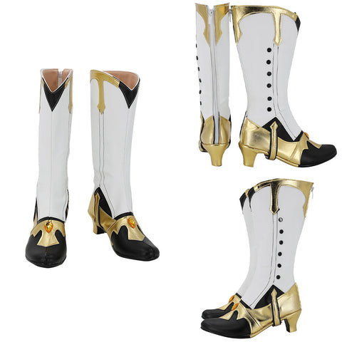 VeeGet Genshin Impact Xingqiu Cosplay Shoes Boots Halloween Costumes Accessory Custom Made