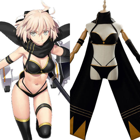 VeeGet VeeGet Anime Fate/Grand Order Okita Souji Swimsuit Halloween Carnival Cosplay Costume