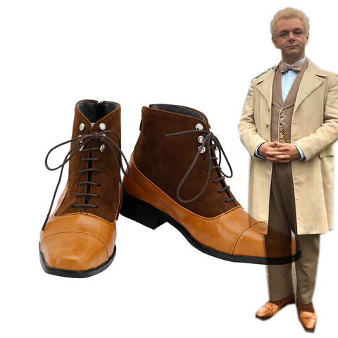 VeeGet Good Omens Angel Aziraphale Cospaly Shoes