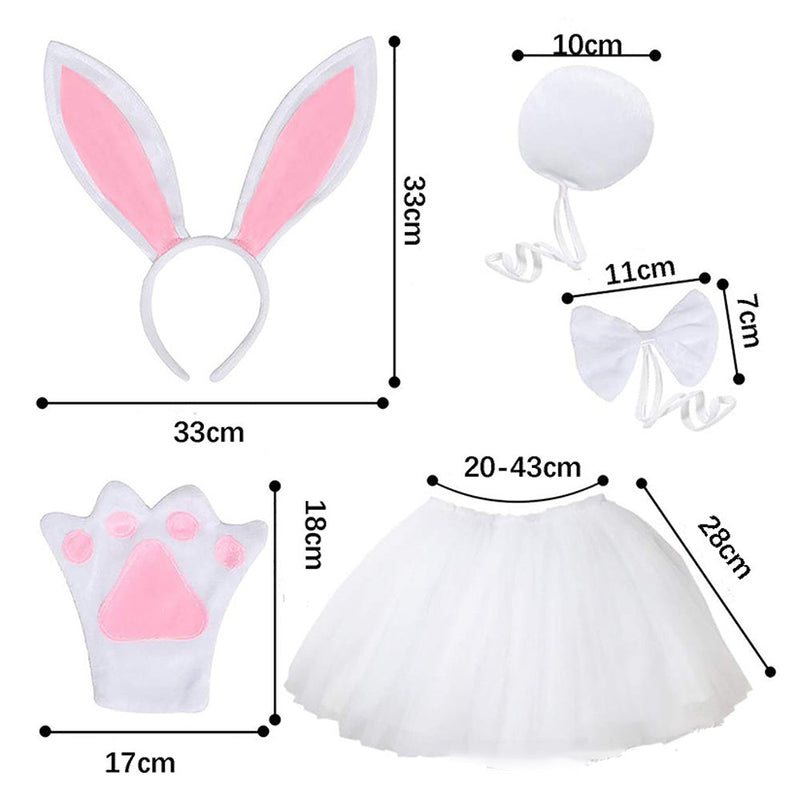 VeeGet Easter Rabbit Kids Girls Cosplay Tutu Dress Outfits Halloween Carnival Suit GirlKidsCostume