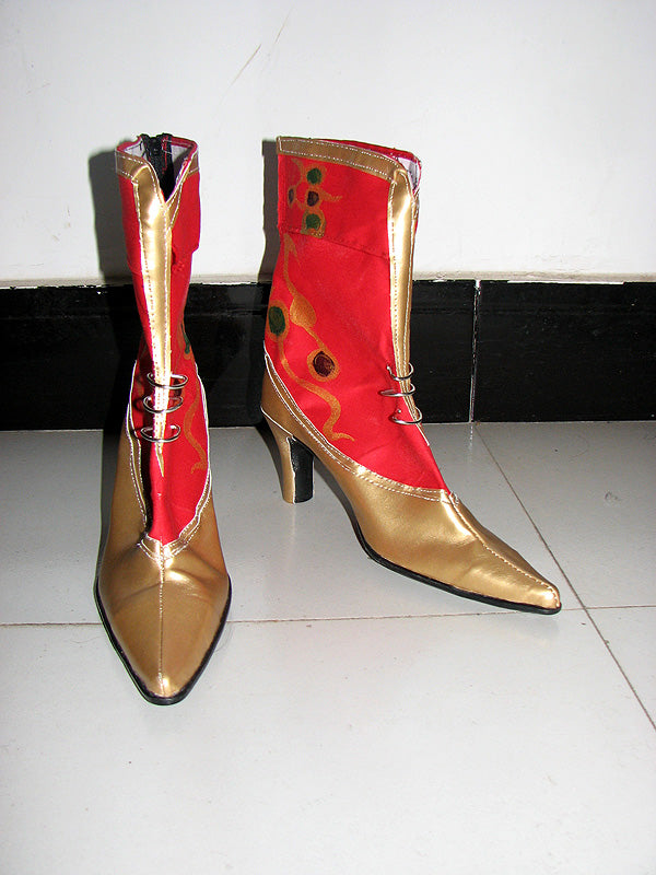 VeeGet Dissidia 012: Duodecim Final Fantasy Cosplay Boots Red