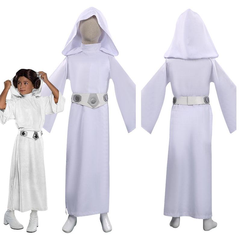 VeeGet VeeGet Star Wars Leia Princess Kids Children Halloween Carnival Suit Cosplay Costume