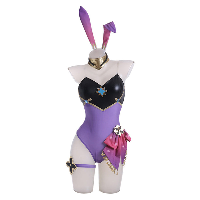 VeeGet Genshin Impact Dori Cosplay Costume Bunny Girls Jumpsuit Costume Outfits for Halloween Carnival Suit