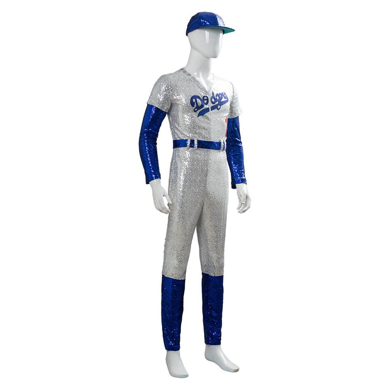 VeeGet VeeGet Rocketman Elton John Dodgers Baseball Uniform Cosplay Costume