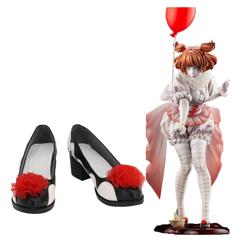 VeeGet VeeGet It Pennywise Women Stephen King's Boots Halloween Costumes Accessory Cosplay Shoes