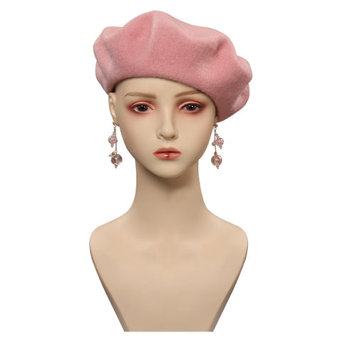 2023 BarB Pink Style Movie Cosplay Hat Cap Earings Halloween Carnival Costume Accessories BarBStyle