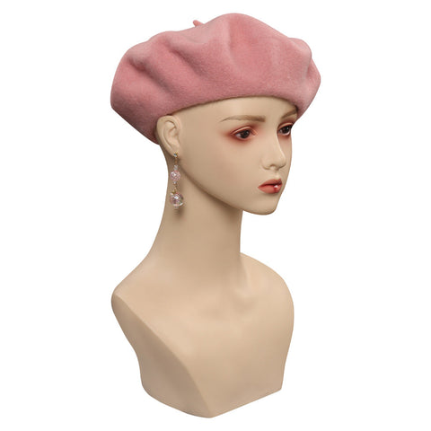 2023 BarB Pink Style Movie Cosplay Hat Cap Earings Halloween Carnival Costume Accessories BarBStyle