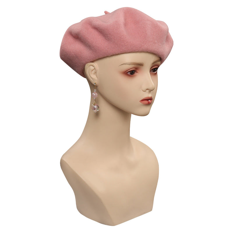 2023 BarB Pink Style Movie Cosplay Hat Cap Earings Halloween Carnival Costume Accessories BarBStyle