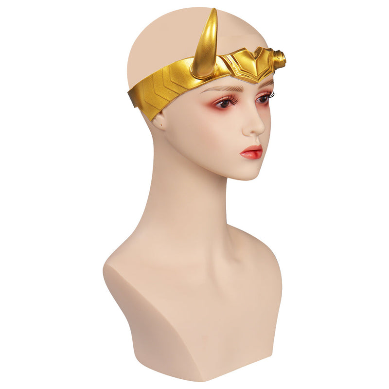 VeeGet Lady Loki Sylvie Mask Cosplay Latex Masks Helmet Masquerade Halloween Party Costume Props