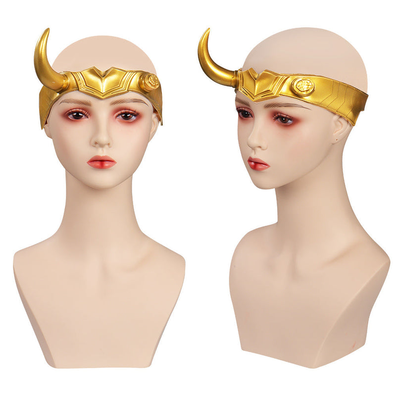 VeeGet Lady Loki Sylvie Mask Cosplay Latex Masks Helmet Masquerade Halloween Party Costume Props