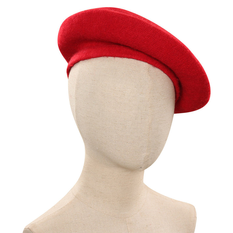 VeeGet Adult Roald Dahls Matilda the Musical Hortensia Cosplay Red Hat Cap Costume Accessories Halloween Carnival Party Prop