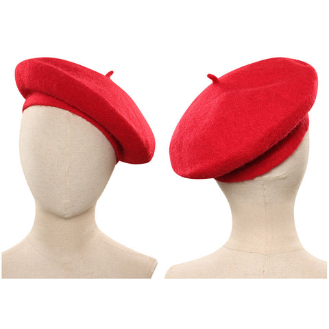 VeeGet Adult Roald Dahls Matilda the Musical Hortensia Cosplay Red Hat Cap Costume Accessories Halloween Carnival Party Prop