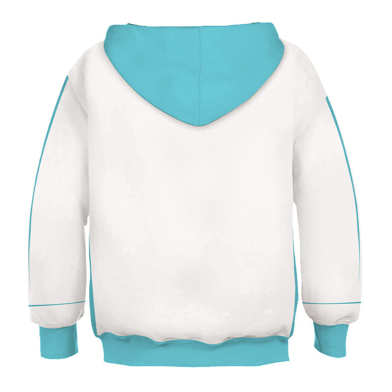 VeeGet The Super Mario Bros. Peach Blue Cosplay Hoodie 3D Printed Hooded Sweatshirt Kids Children Casual Streetwear Pullover GirlKidsCostume