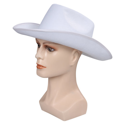 BarB Pink Style Movie Ken Cowboy White Hat Cap Halloween Cosplay Accessories BarBStyle