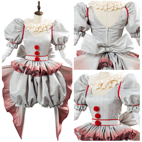 VeeGet VeeGet Women It Pennywise Horror Pennywise The Clown Costume Cosplay Costume