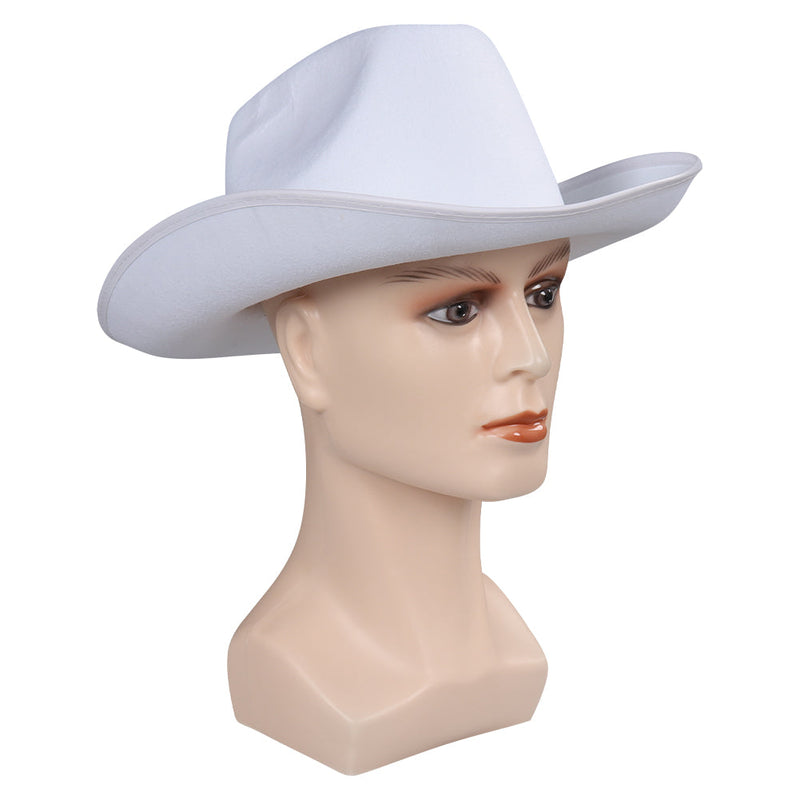 BarB Pink Style Movie Ken Cowboy White Hat Cap Halloween Cosplay Accessories BarBStyle