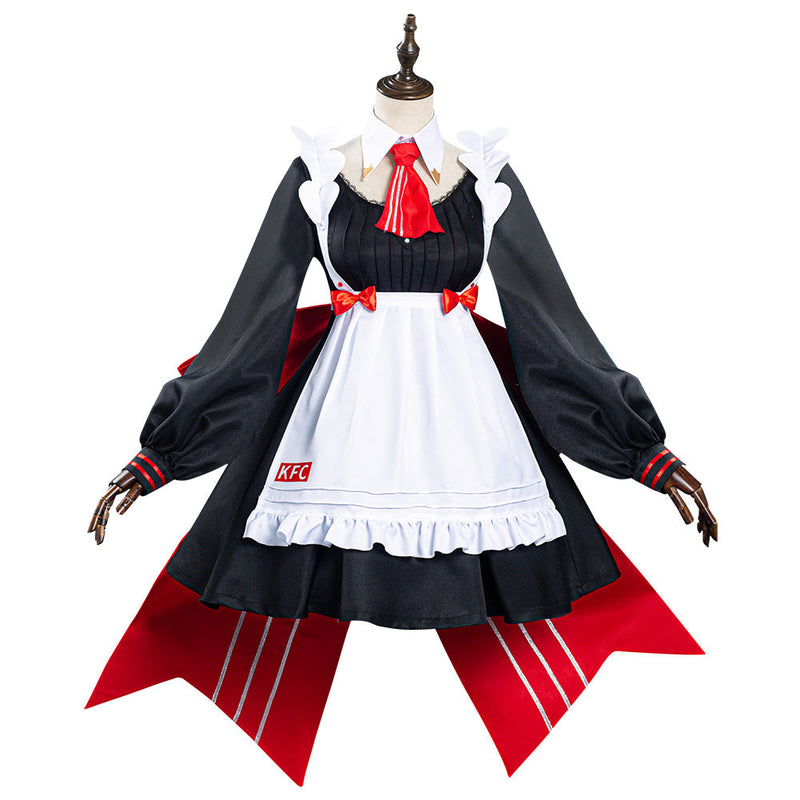 VeeGet Anime Genshin Impact x KFC Noelle Maid Dress Suit Cosplay Costume