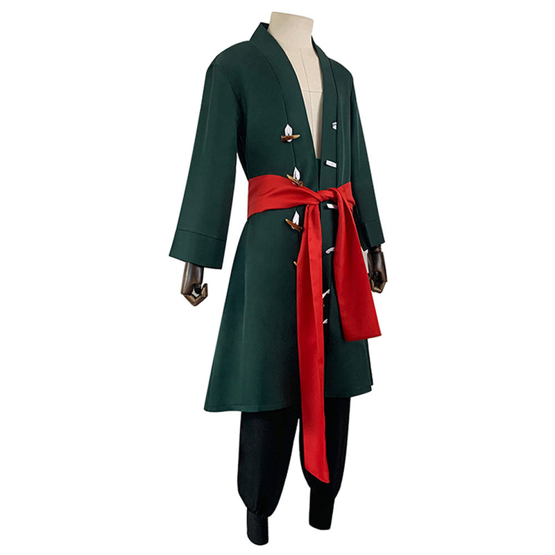 VeeGet One Piece Roronoa Zoro Outfits Halloween Carnival Suit Cosplay Costume