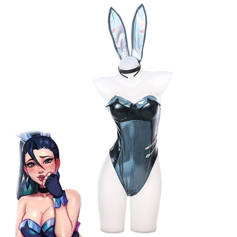 VeeGet VeeGet Game League of Legends LoL Kaisa Daughter of the Void KDA Bunny Girls Jumpsuit Halloween Cosplay Costume