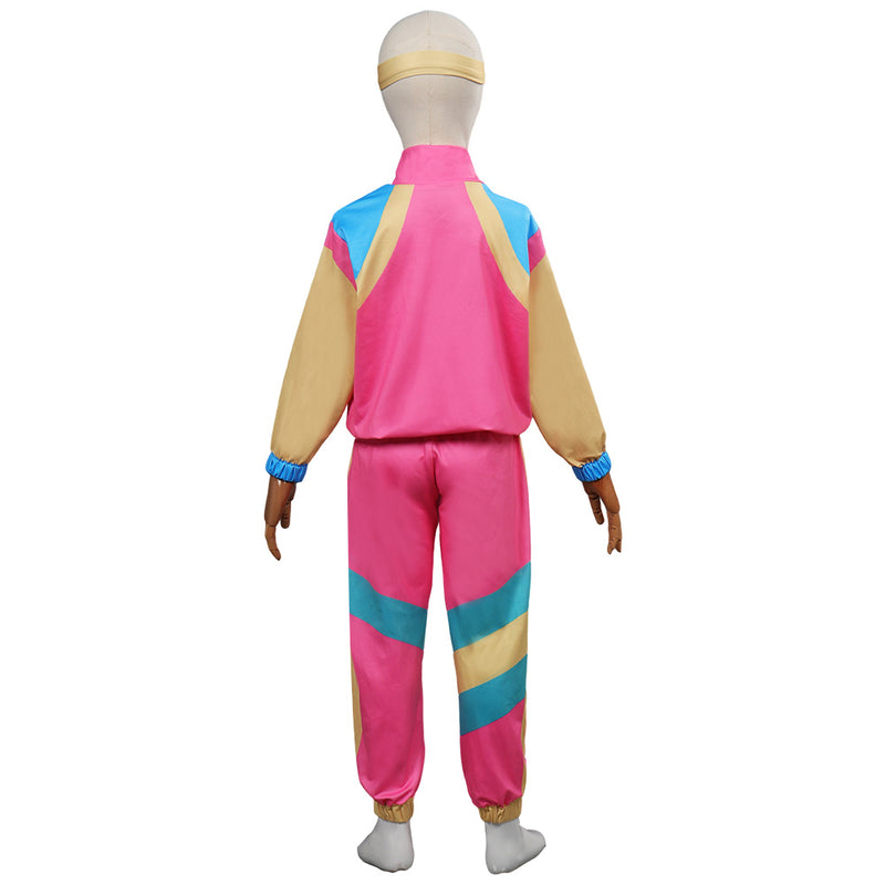 80s Height of Fashion Shell Suit Costume Retro dance sportswear Kids Children Cosplay Costume Outfits Halloween Carnival Suit