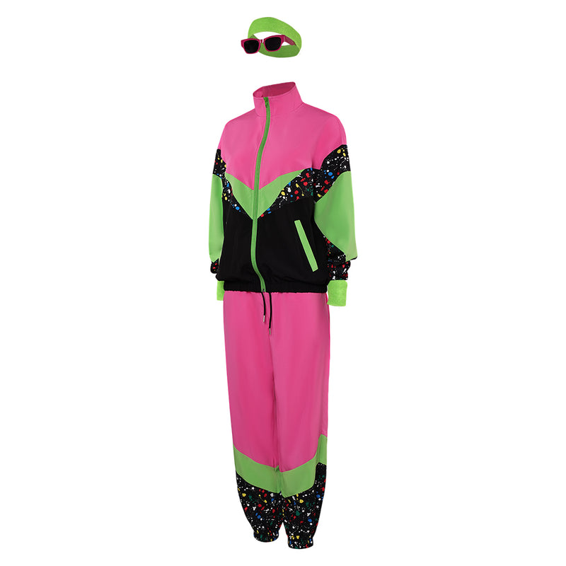 80s man Cosplay Costume Outfits Halloween Carnival Suit woman