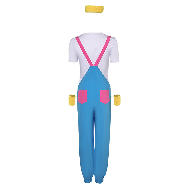 80s woman overall Cosplay Costume Outfits Halloween Carnival Suit