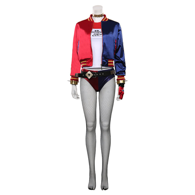 VeeGet VeeGet Suicide Squad Harleen Quinzel T-shirt Pants Outfits Halloween Carnival Suit Cosplay Costume