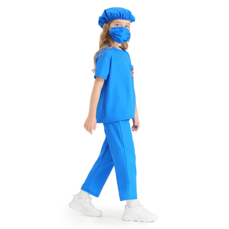 VeeGet Doctor Blue Kids Cosplay Costume Outfits Halloween Carnival Party Disguise Suit BoysKidsCostume