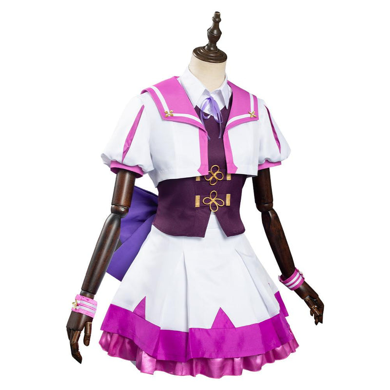 VeeGet Pretty Derby Special Week School Uniform Dress Outfits Halloween Carnival Suit Cosplay Costume