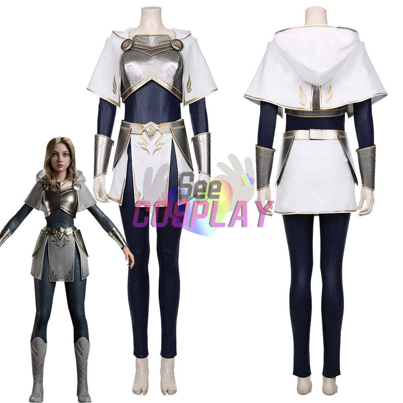 VeeGet VeeGet Game LOL League of Legends Luxanna Crownguard Halloween Carnival Suit Cosplay Costume