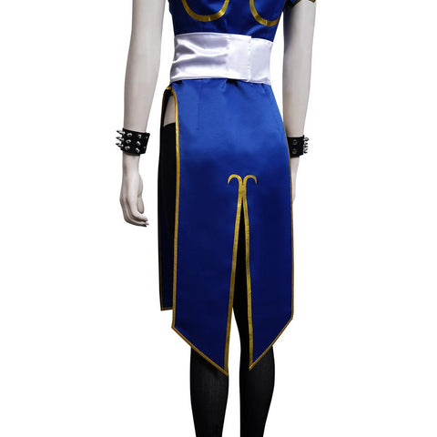VeeGet VeeGet Game Street Fighter SF Chun Li Cheongsam Dress Outfits Halloween Carnival Suit Cosplay Costume