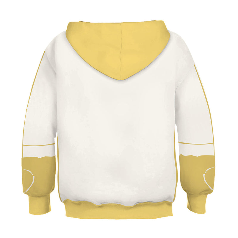 VeeGet The Super Mario Bros. Peach Cosplay Yellow Hoodie 3D Printed Hooded Sweatshirt Kids Children Casual Streetwear Pullover GirlKidsCostume