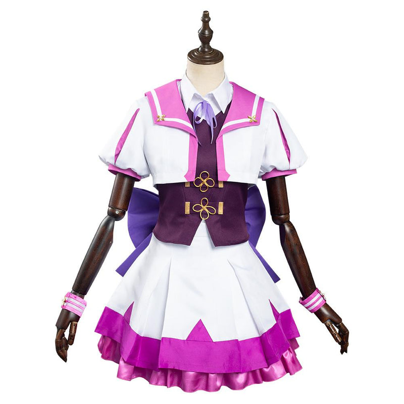 VeeGet Pretty Derby Special Week School Uniform Dress Outfits Halloween Carnival Suit Cosplay Costume