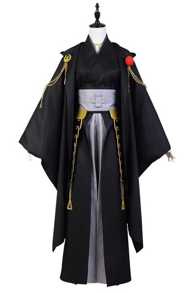 VeeGet Touken Ranbu Tsurumaru Kuninaga (Black) Uniform Cosplay Costume