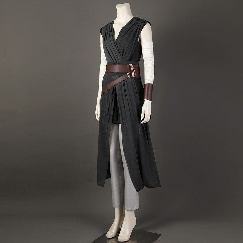 VeeGet Star Wars Cosplay Jedi warrior Rey Costume Halloween Suit SWCostume