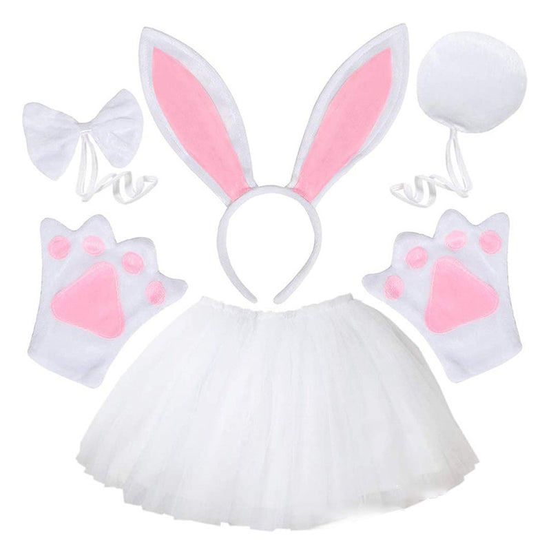 VeeGet Easter Rabbit Kids Girls Cosplay Tutu Dress Outfits Halloween Carnival Suit