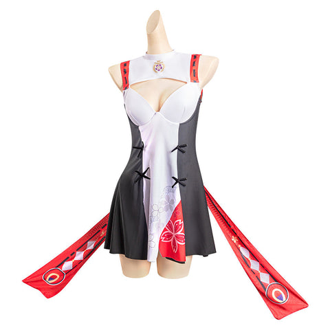 VeeGet Genshin Impact Yae Miko Cosplay Costume Swimsuit Costume Outfits for Halloween Carnival Suit