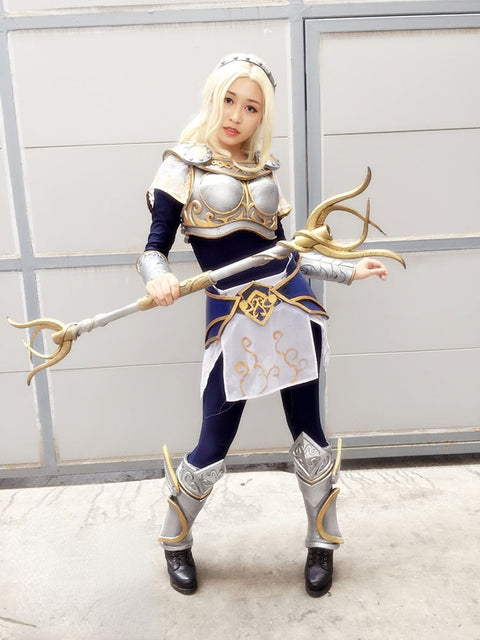 VeeGet VeeGet Game LOL League of Legends Luxanna Crownguard Halloween Carnival Suit Cosplay Costume