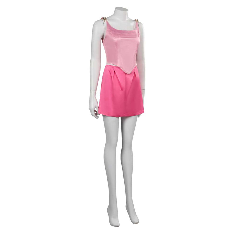 BarB Pink Style Movie Margot Robbie Slip Dress Outfits Halloween Carnival Cosplay Costume BarBStyle