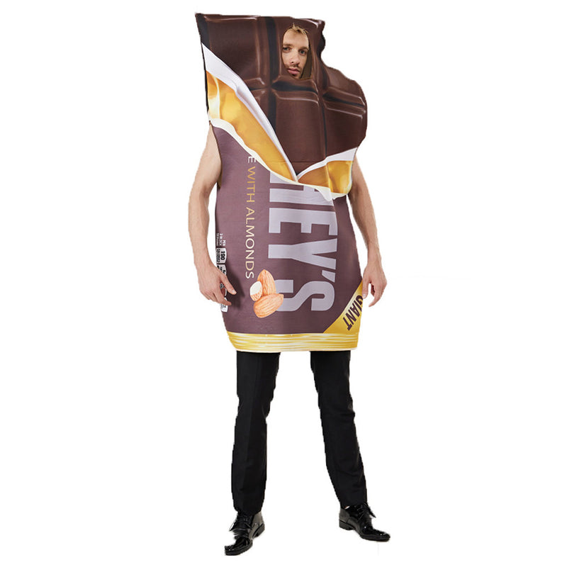 Adult Peanut Butter Chocolate Bars Cosplay Costume Funny Perfomace Costume Outfits Halloween Carnival Suit