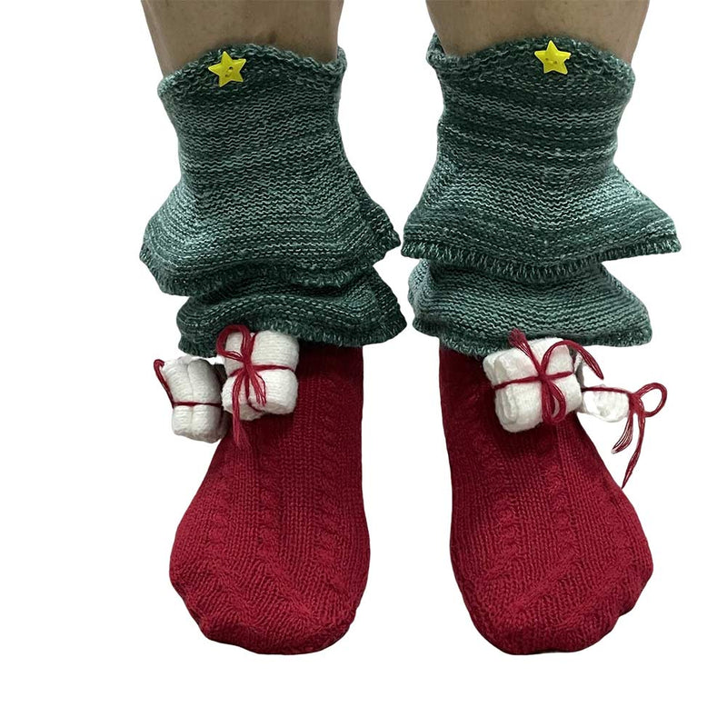 Adult Unisex Christmas Knitted Floor socks Xmas Halloween Costume Accessories  Gifts