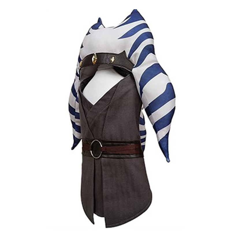 Ahsoka Cosplay Costume Pet Clothes Outfits Halloween Carnival Party Suit