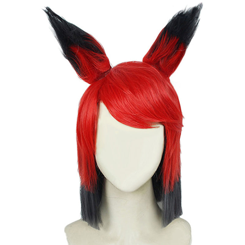 Alastor Cosplay Wig Heat Resistant Synthetic Hair Carnival Halloween Party Props